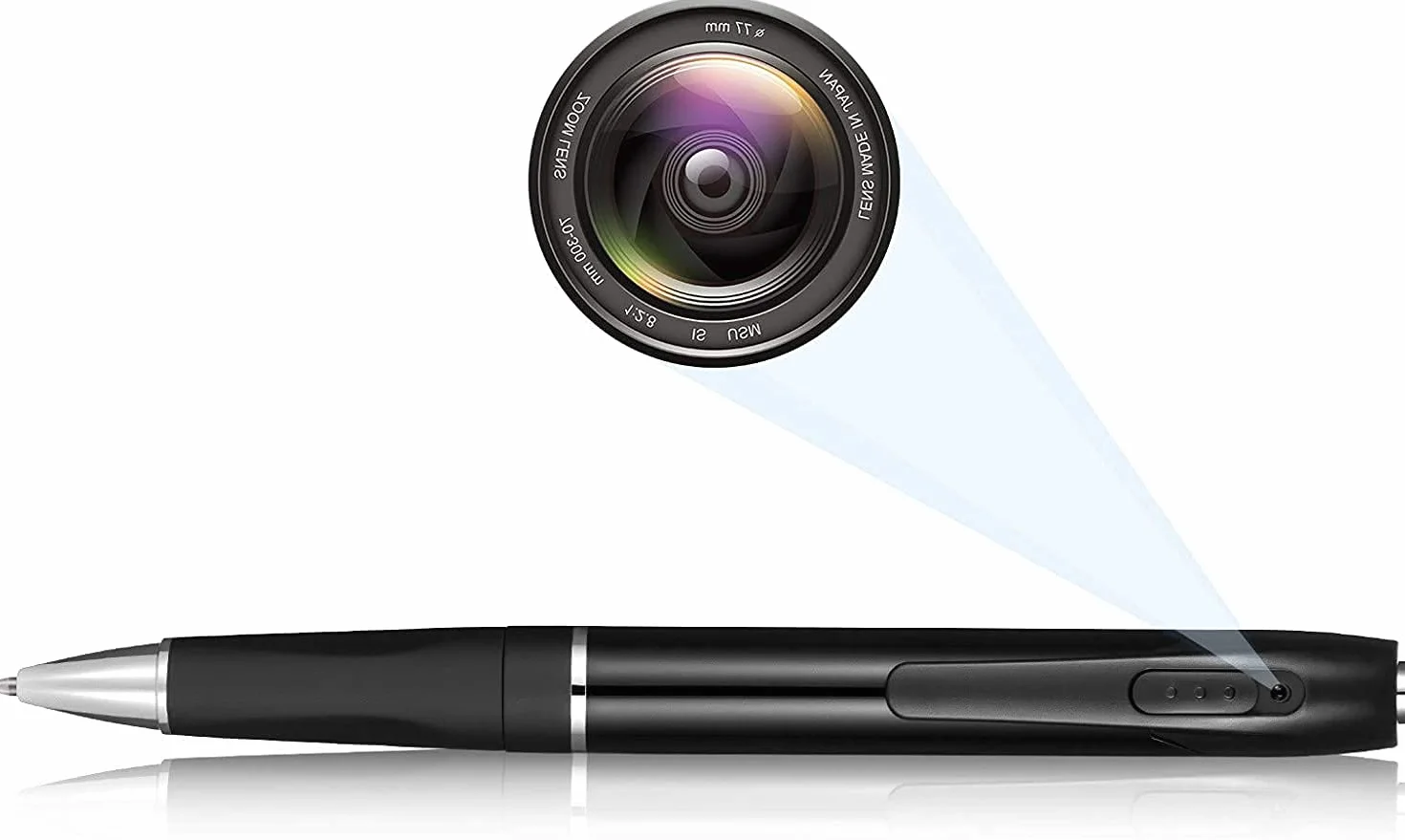 Caméra Espion Caméra Cachée Stylo 1080P Mini Caméra de Poche avec Carte 32 Go Caméra Stylo avec Enregistrement Vidéo Prise de Photo et 150 Mins d'Autonomie de la intérieur extérieur