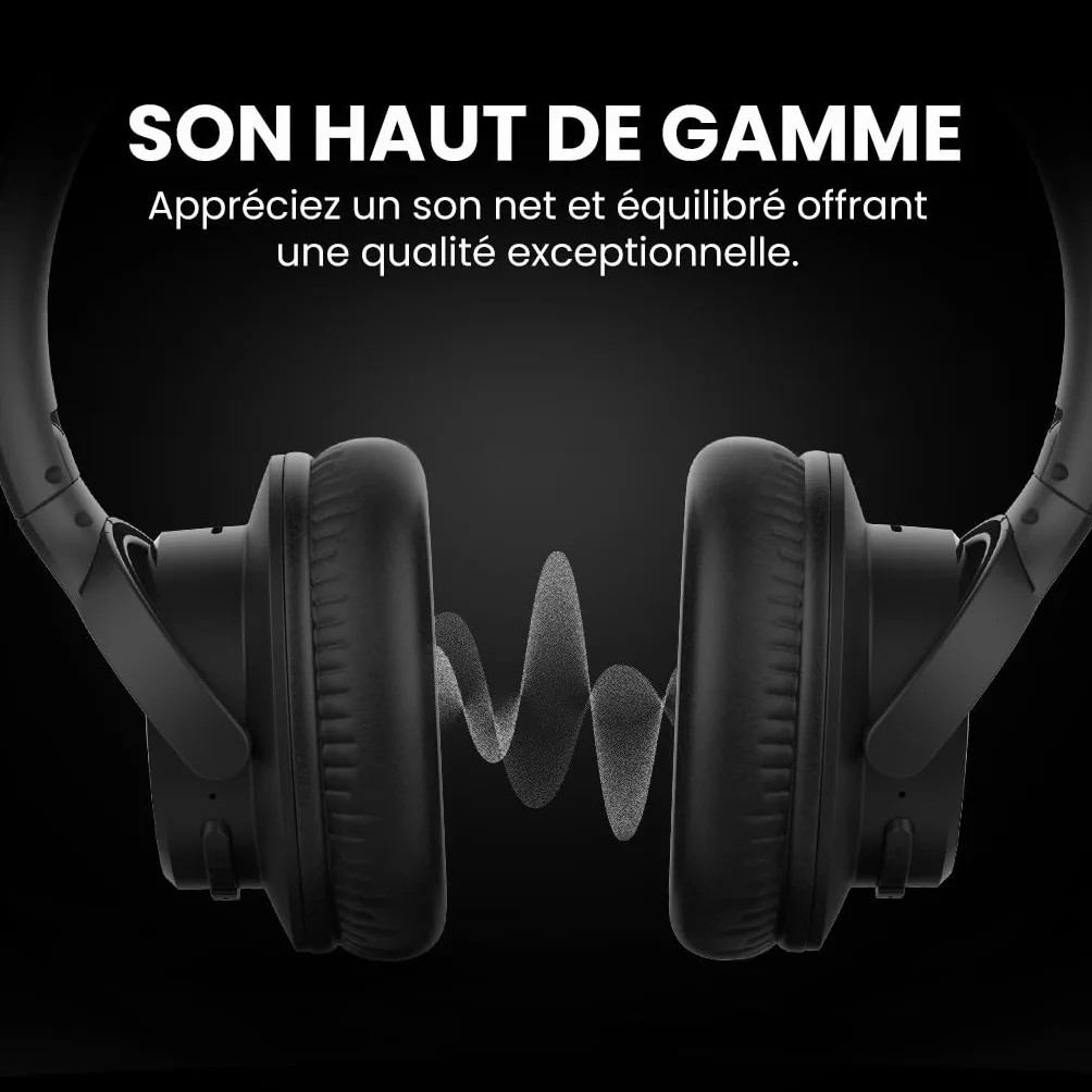 Avantree Ensemble – Casque TV sans Fil Bluetooth pour Regarder la Télévision, Son Clair, Installation Facile, Base de Recharge, 35h Autonomie, Confortable, Compatible avec Optique, AUX et Bluetooth