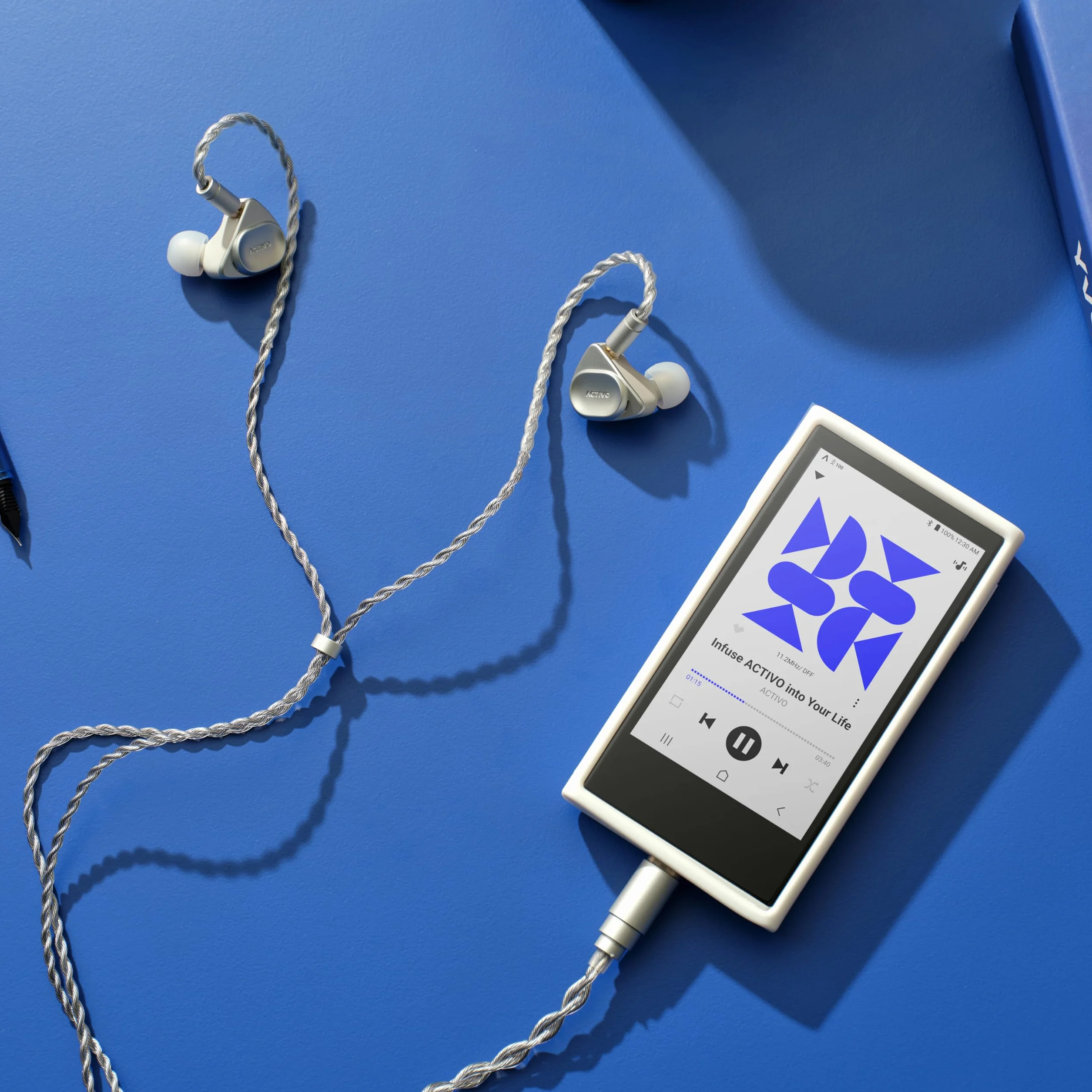 Activo P1 Lecteur Audio Numérique Kit Démarrage avec Écouteurs Volcano et Étui Protection