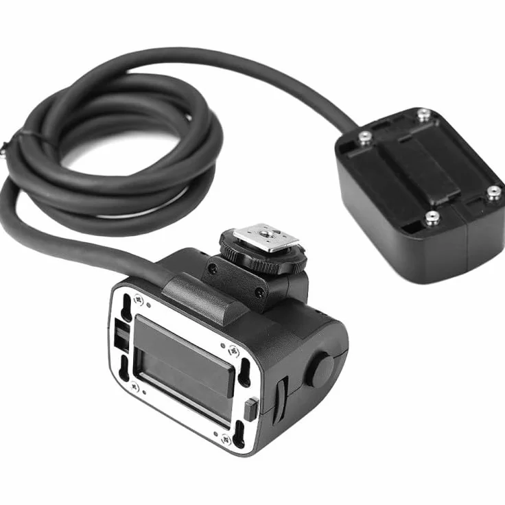 Godox EC200 II Extension Flash Head Adapter pour Godox AD200 Pro II avec câble de 2 mètres, Inclinaison vers Le Haut de 90°, Sabot Froid avec Filetage 1/4"-20