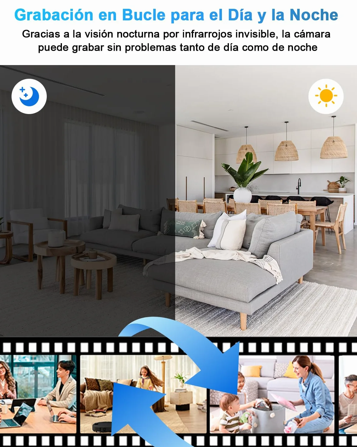 Caméra Espion WiFi 5G, Mini Camera Cachée Espion Discrete sans Fil HD 1080P, Micro Espion Détecteur de Fumée avec Vision Nocturne et Détection de Mouvement Tuya APP Enregistrement en Boucle