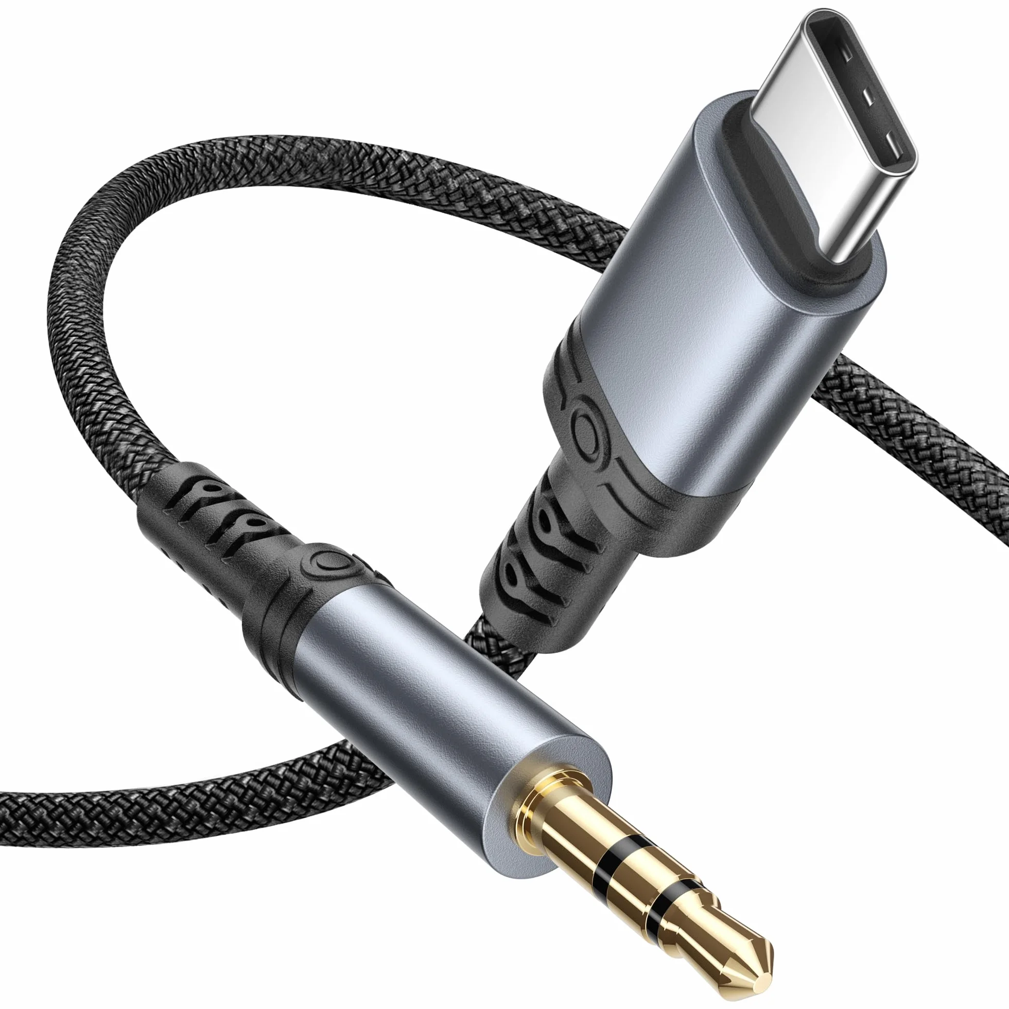 Câble USB C vers Jack 3.5mm 1M pour iPhone 16/15, Samsung S25 S24, Huawei, Xiaomi