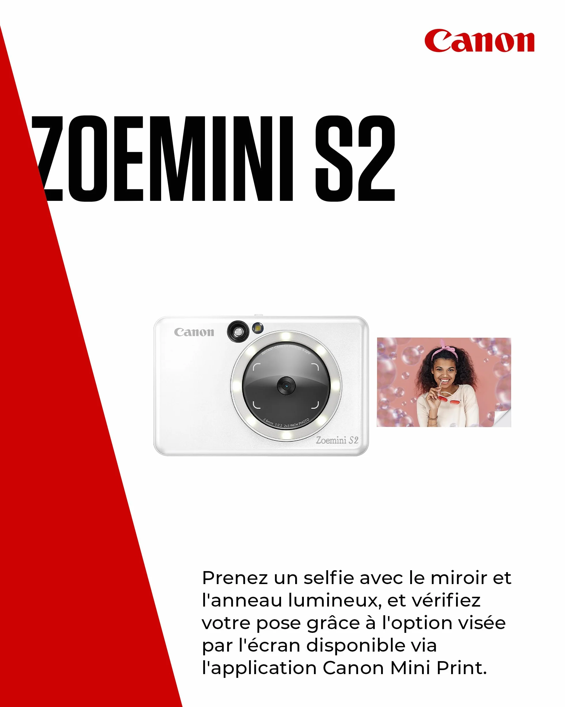 Appareil Photo Instantané Canon Zoemini S2 Blanc