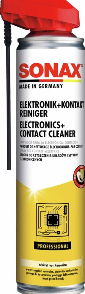 SONAX Produit de nettoyage pour contacts Électroniques (400 ml) nettoyant rapide pour connecteurs et composants électriques | Réf: 04603000
