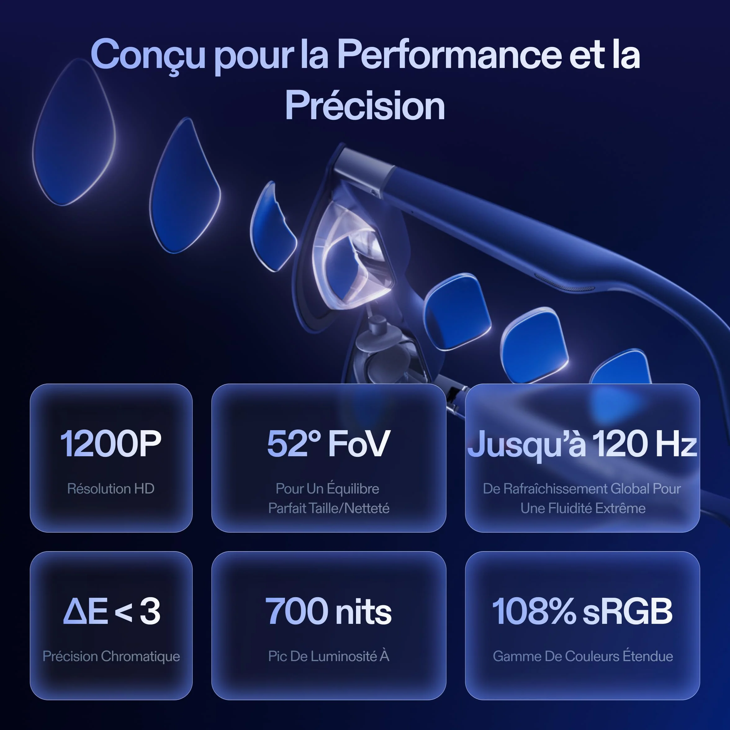 XREAL 1S AR/XR Lunettes, Lunettes de Réalité Augmentée avec Écran Virtuel 500", 52° FOV, 3DoF Natif, Real 3D, X1 Puce, Compatibles USB‑C DisplayPort Appareils, iPhone 17/16/15, Console ROG/SteamDeck