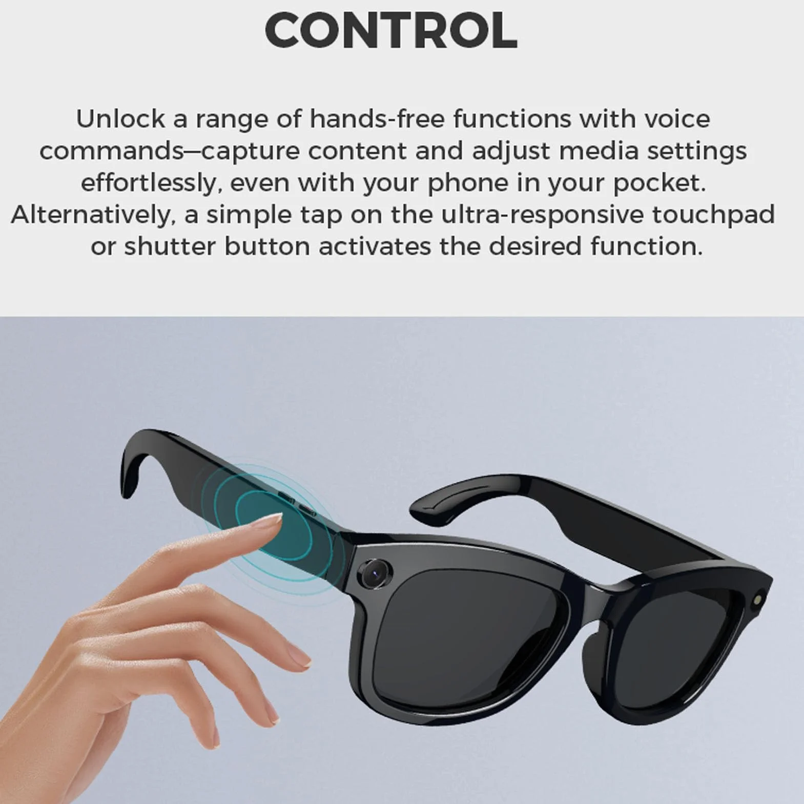 Lunettes Intelligentes, Lunettes de Traducteur Bluetooth AI avec Appareil Photo HD 5MP 1080p, Haut-parleurs, Appel Musical, Traduction 26 Langues (Sunglasses)