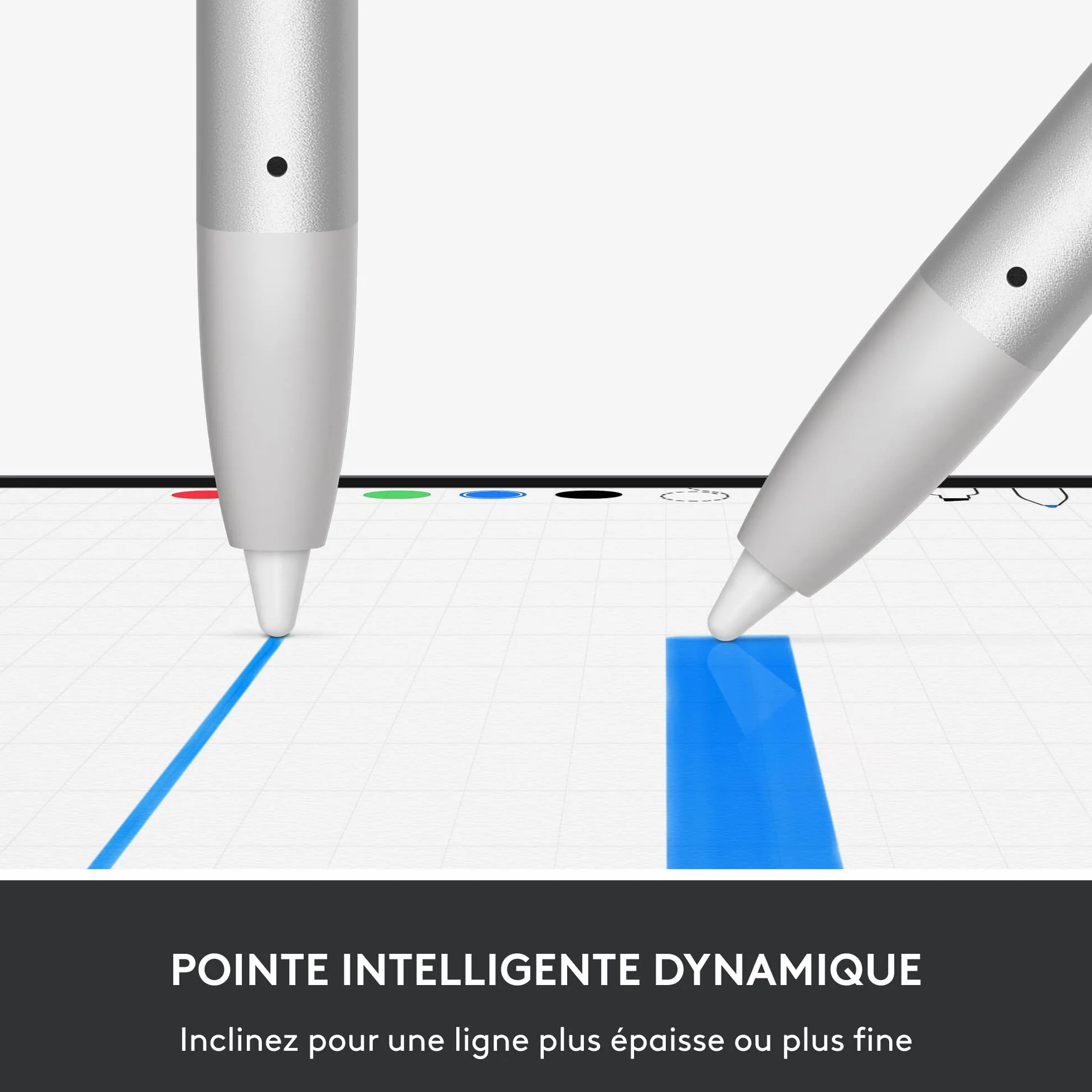 Logitech Crayon Stylet numérique pour iPad 2018 et ultérieures avec Technologie Apple Pencil - Argent/Orange