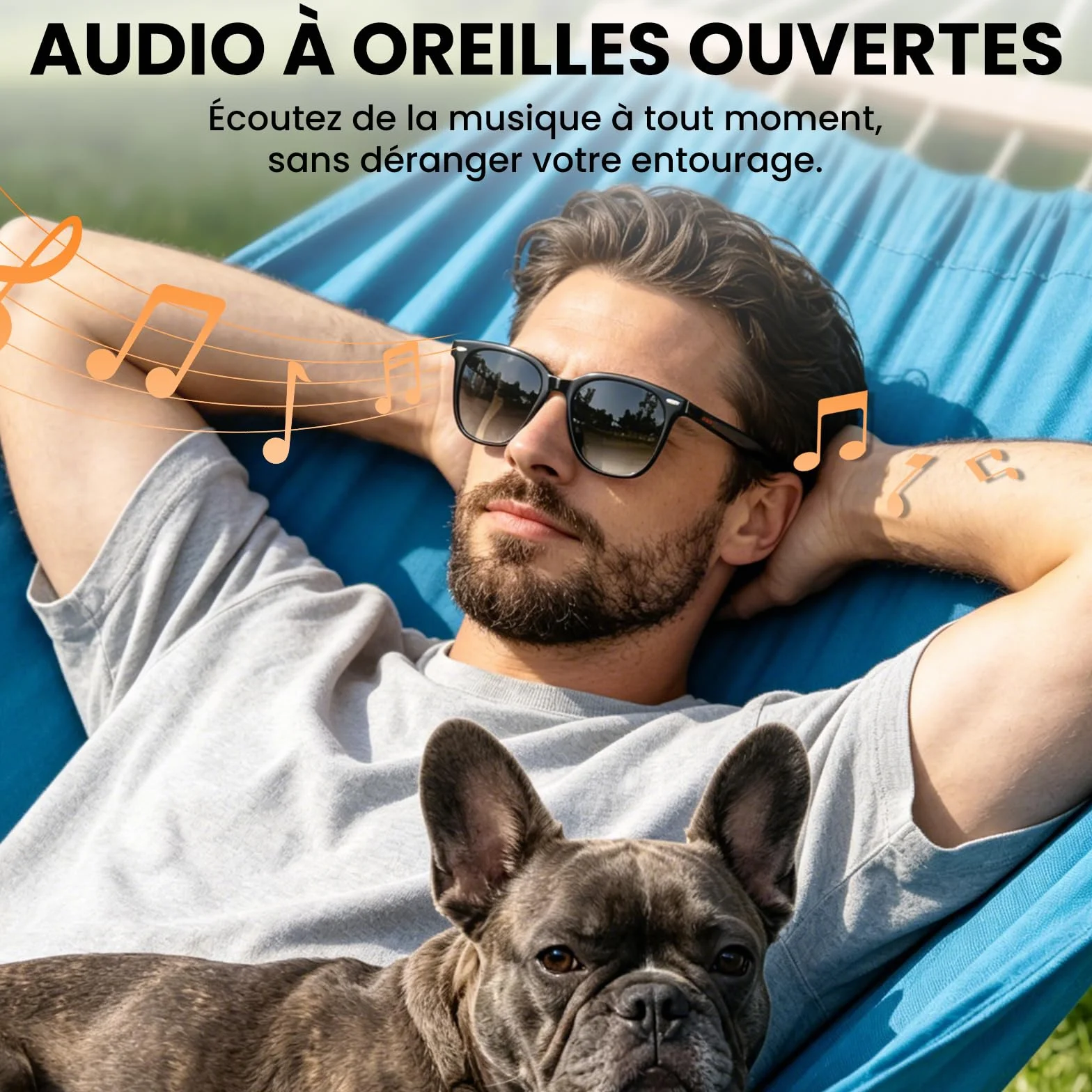 Lunettes intelligentes femmes hommes, 32g légères, téléphonie HD, commande vocale/musicale, lunettes de soleil Bluetooth avec verres photochromiques – idéales pour le quotidien et les voyages (Noir)