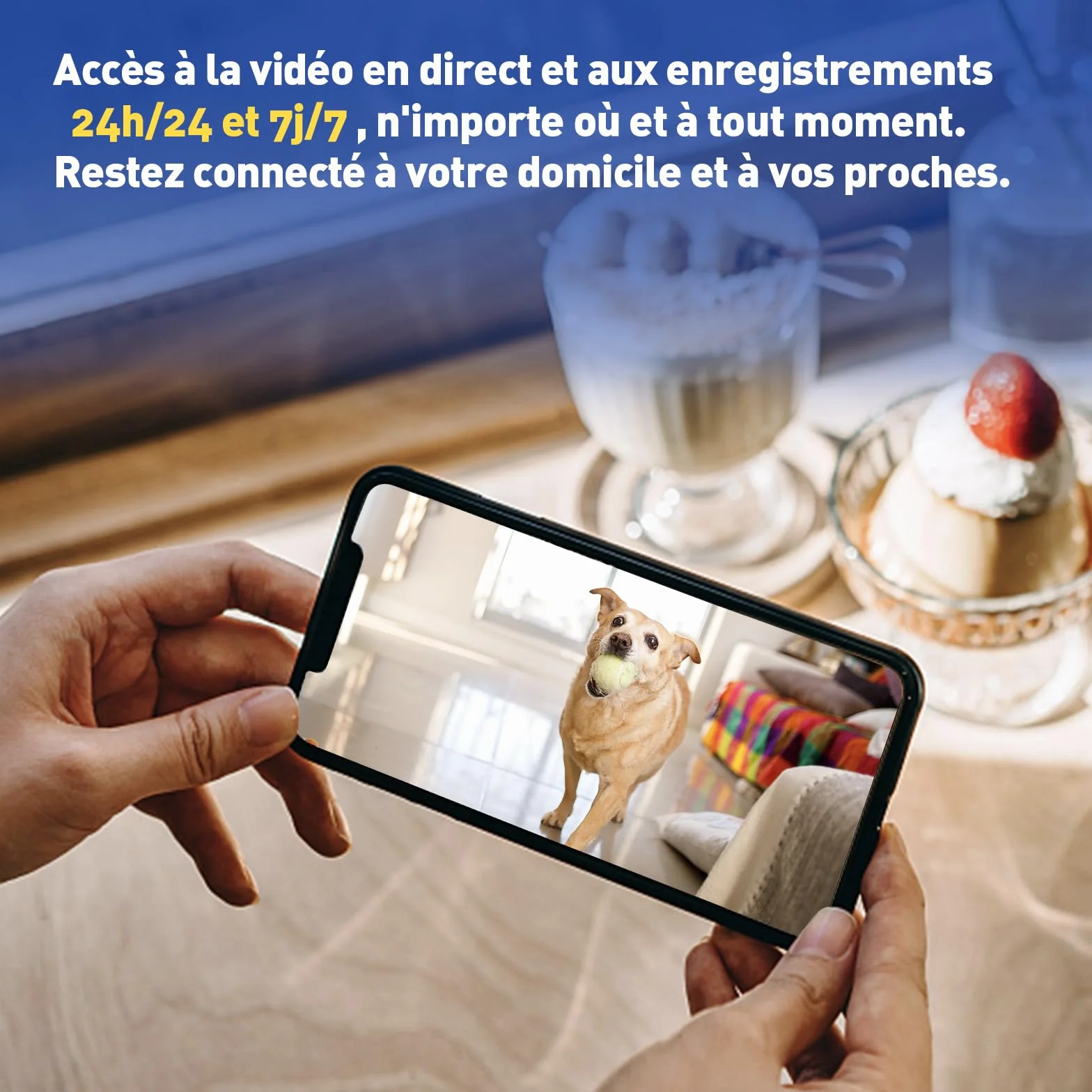 WIWACAM MW12 Caméra WiFi 4K Ultra HD, Emplacement pour Carte SD, Camera de Surveillance Interieur, détection de Mouvement Intelligente, Alarme sur téléphone Portable, Alarme par e-Mail