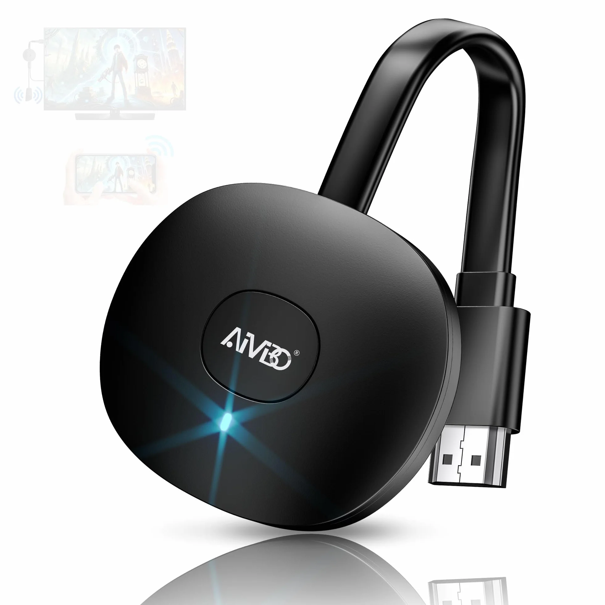 SOCLLLife Adaptateur HDMI sans Fil 4K Miracast HiFi Dongle pour PC/Moniteur/Projecteur HDTV