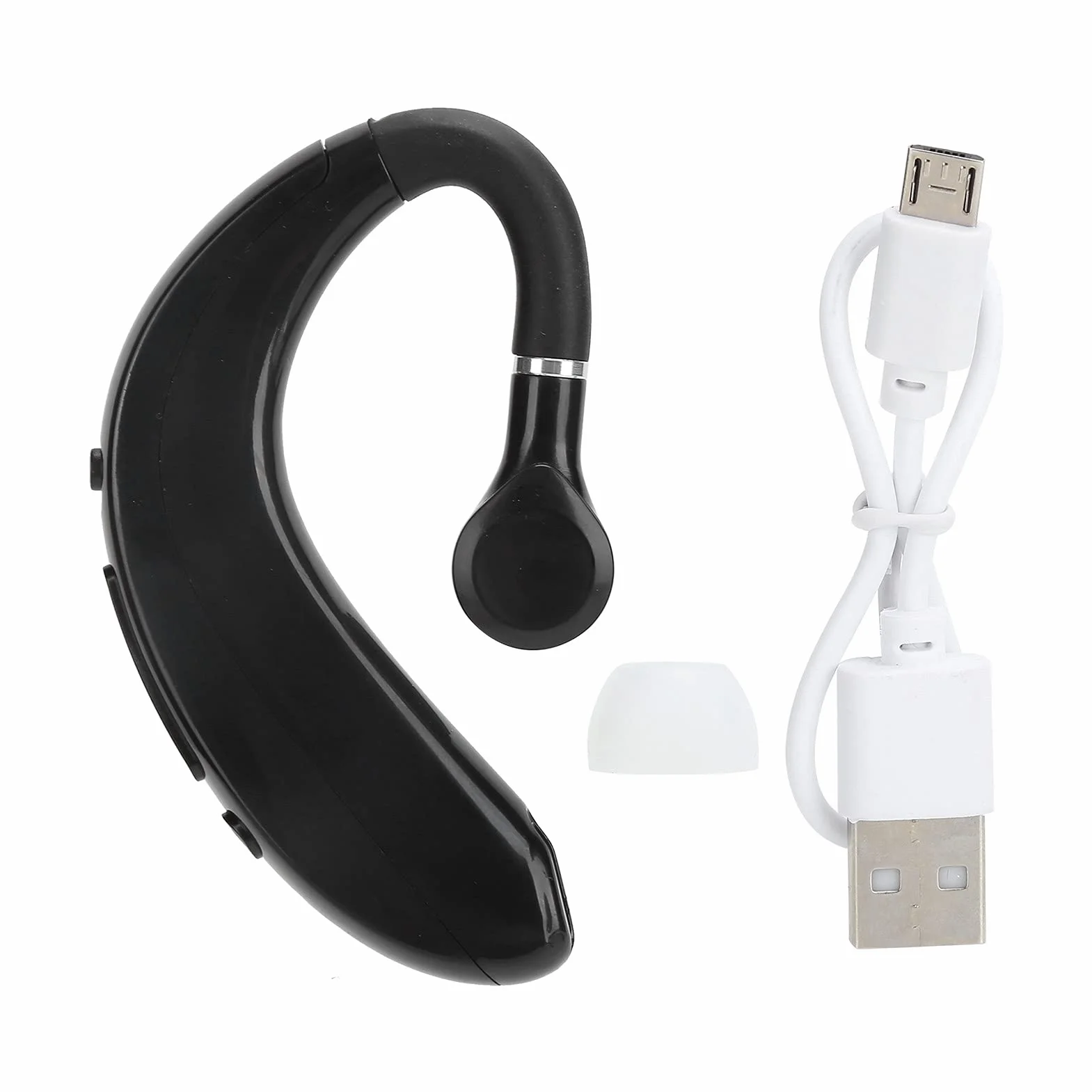 Goshyda Écouteurs sans Fil, Bluetooth 5.0 Rotation à 180 Degrés Réduction du Bruit Oreille Unique Casque D'écoute pour Affaires Parler Sports
