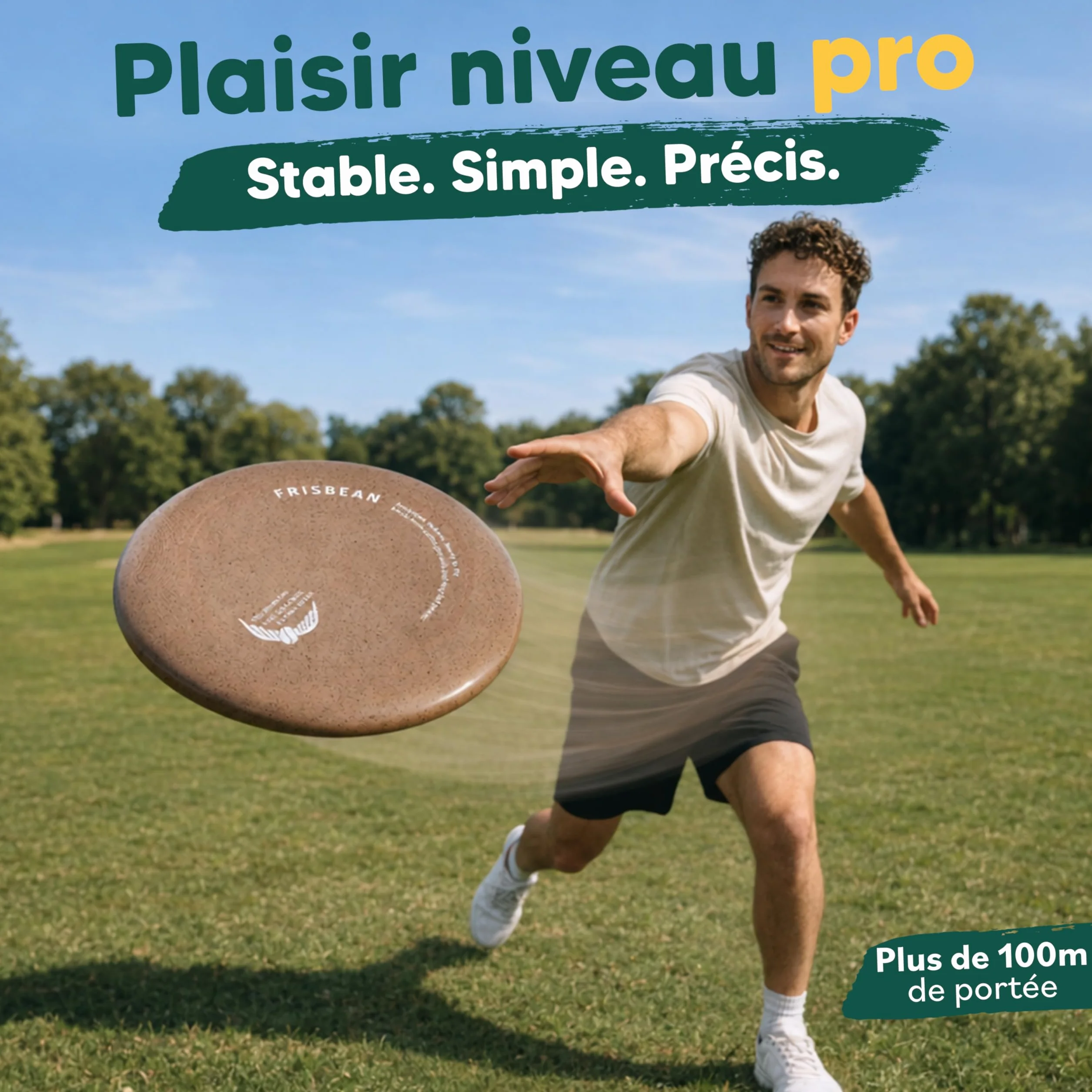 Frisbee Disque Volant Ultimate écologique Plastique recyclé Professionnel Plage Parc Jeu Plein air antidérapant