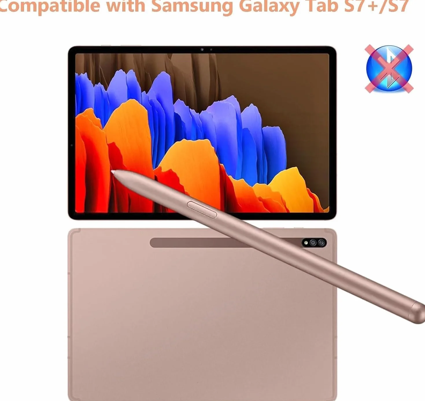 Tab S7 S Pen Stylet de Rechange pour Samsung Galaxy Tab S7 / S7+ Plus / S7 FE SM-T870 SM-T875 SM-T876 Stylet + Pointes(Bronze Mystic)