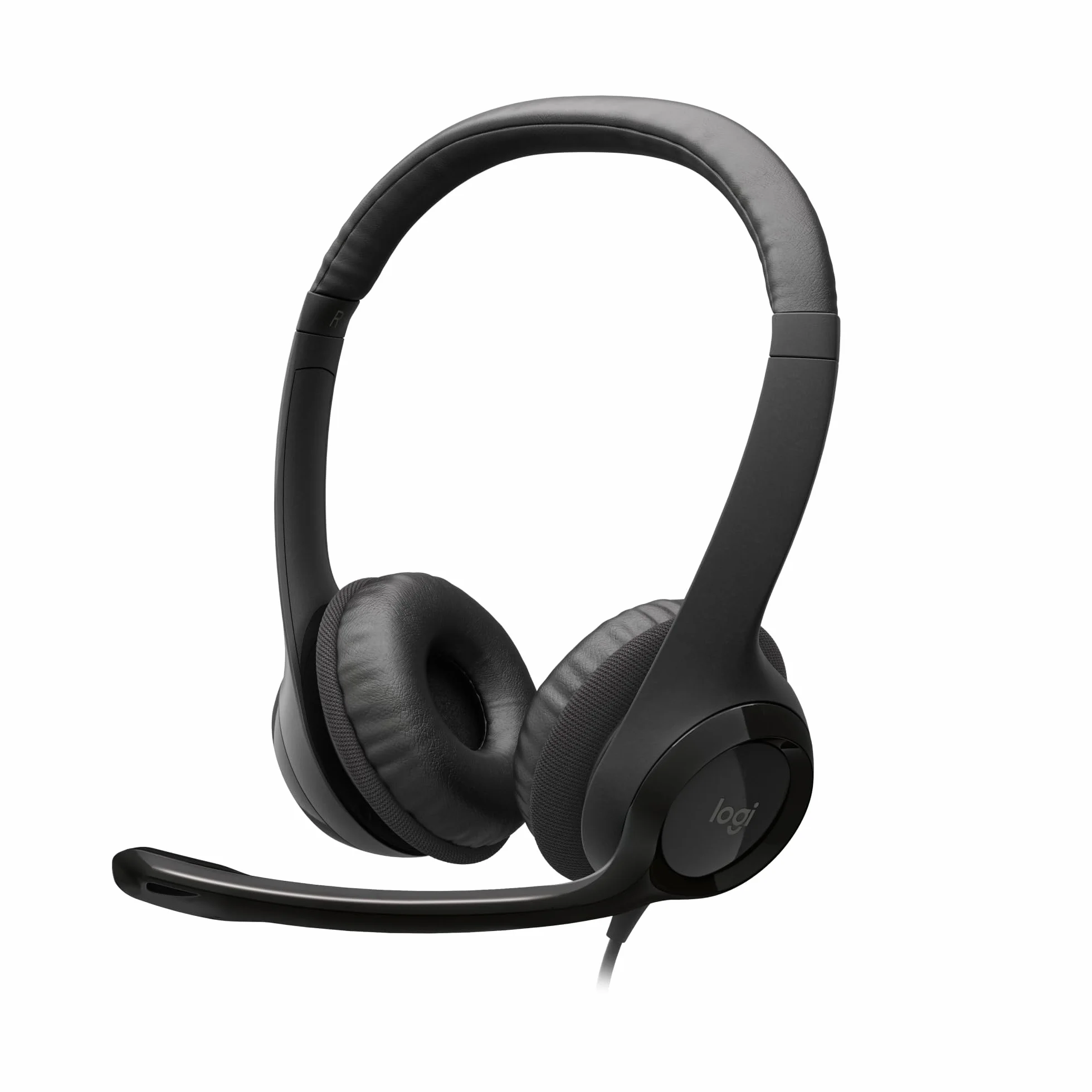 Logitech H390 Casque Filaire pour PC/Ordinateur Portable, Casque Stéréo avec Microphone Antibruit, USB-A, Commandes en Ligne, Compatible avec Chromebook - Noir