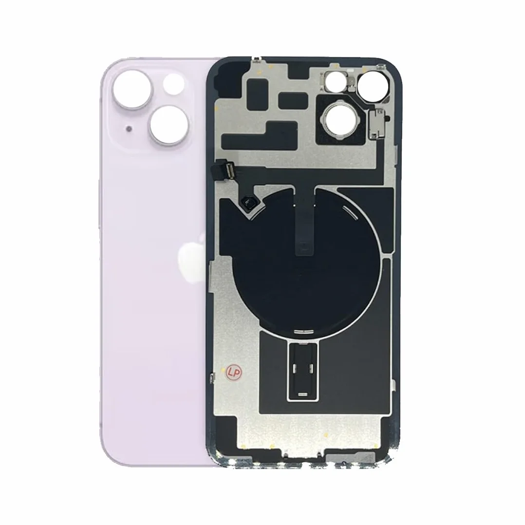 Vitre Arrière de Remplacement pour iPhone 14 Plus – Couverture Violet avec Adhésif, Kit Outils Inclus, Support & NFC