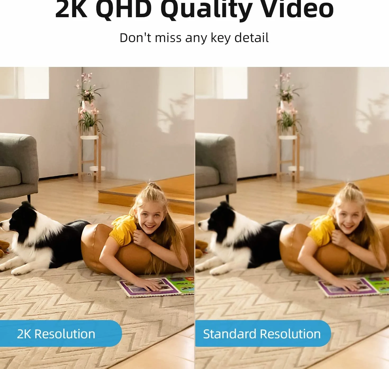 aosu 4MP 2,5K Caméra Surveillance WiFi Intérieure, 5G/2.4 GHz WiFi, Appels à Une Touche, Suivi de Mouvement à 360°, Détection Humaine AI, Compatible avec Alexa pour Bébé/âgées/Animaux