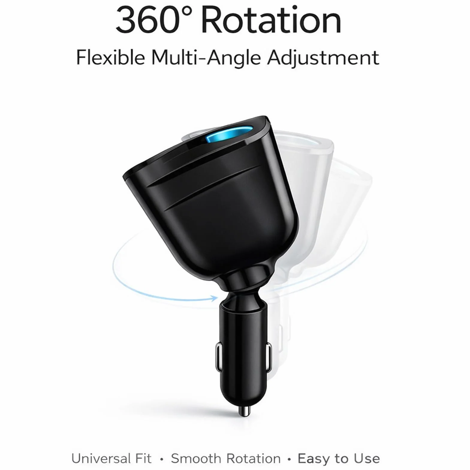 Double Prise Allume Cigare 12V, 120W Multiprise Allume Cigare QC3.0/PD/2.4A,Chargeur Voiture Allume Cigare USB avec Voltmètre LED Charge Rapide pour Téléphone GPS Caméra