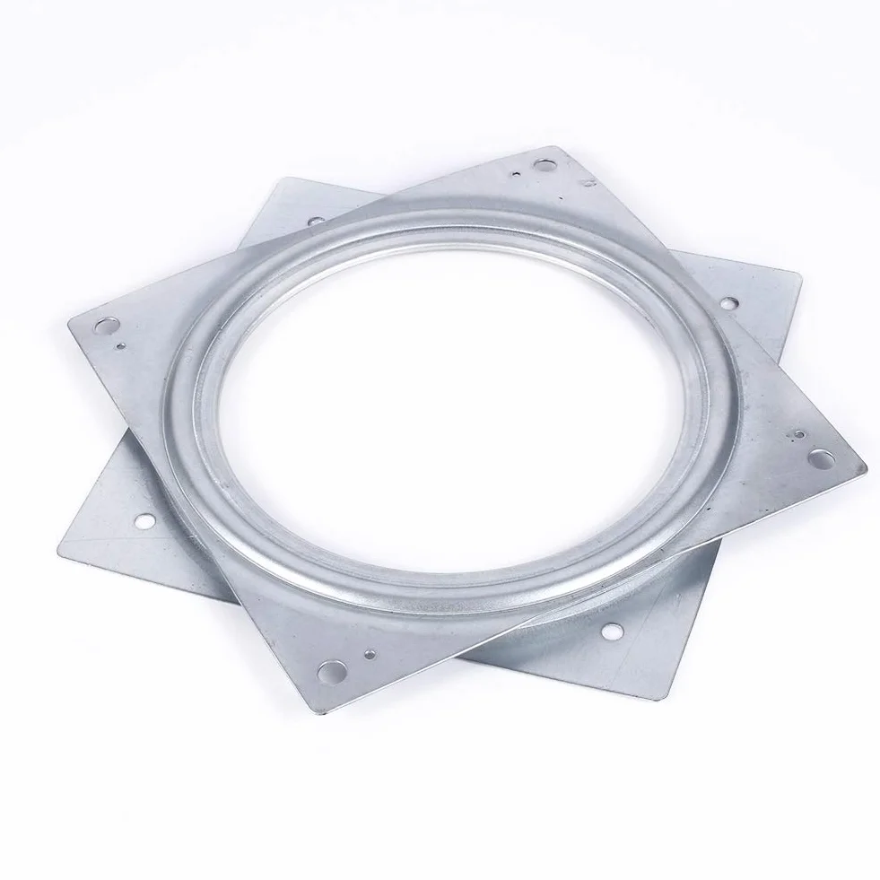 15cm/6in Quincaillerie de 500 Kg Roulements de Plateau Tournant Pivotant en Métal Carré pour Bureau TV Plaque de Roulement Rotative pour Plateaux de Service, étagères de Rangement de Cuisine