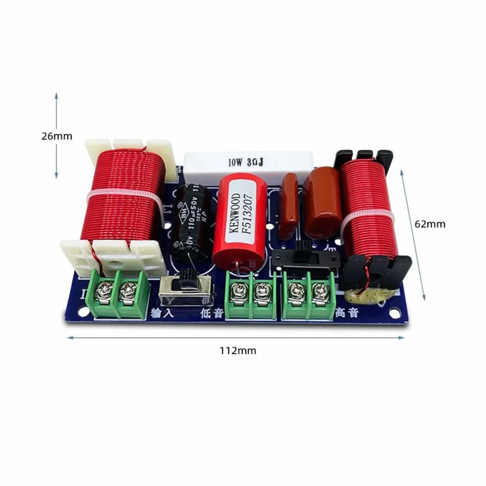 2 Pièces 2 Voies 250 W 2500 Hz-3000 Hz Diviseur de Fréquence DIY Haut-Parleur Filtre Circuit Home Cinéma Basse HiFi Stéréo Audio Crossover Installation Facile