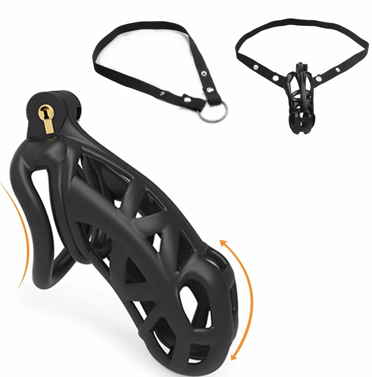 Support léger en résine structure 3D anti-chute antivol Sangle secondaire complémentaire 4 boucles F408