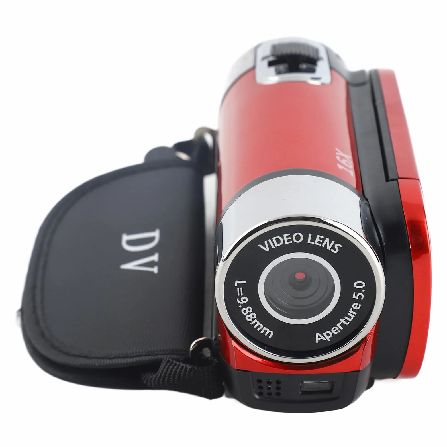 Qiilu Caméscope numérique, COMS Rotation Full HD 270 ° 1080P 16X Haute définition Caméra vidéo DV Photo et Caméscopes numérique pour Enfants/Adolescents/Élèves/Débutants/Les