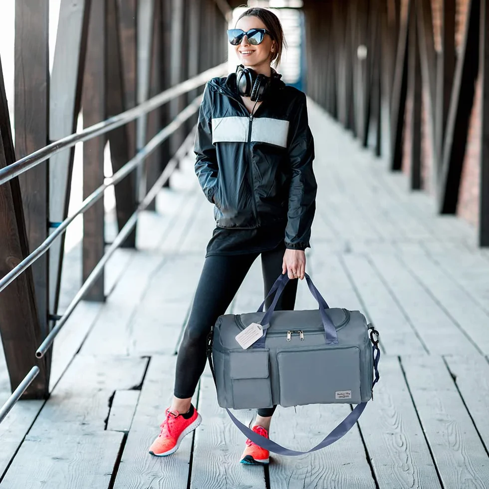 flintronic Sac de Voyage Pliable Grande Capacité 35L 50L Imperméable Séparé Sec Humide