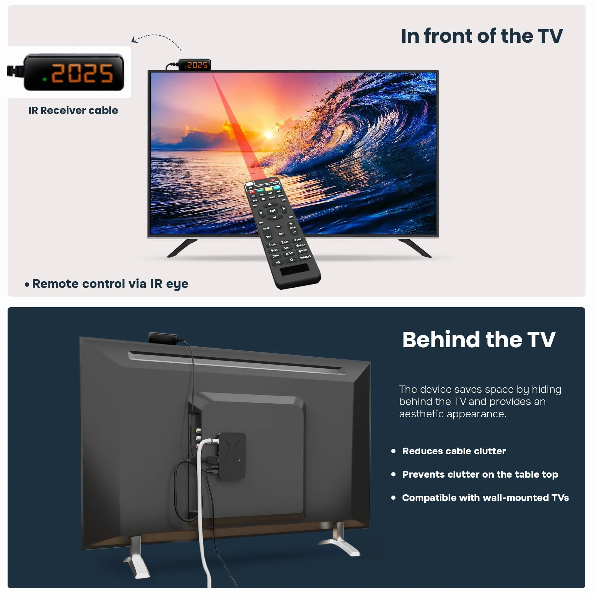 HD-line 26100 Mini Récepteur Satellite DVB-S2 /ARD & ZDF SD avec arrêt Automatique/Récepteur numérique Full HD 1080p (HDTV, USB)
