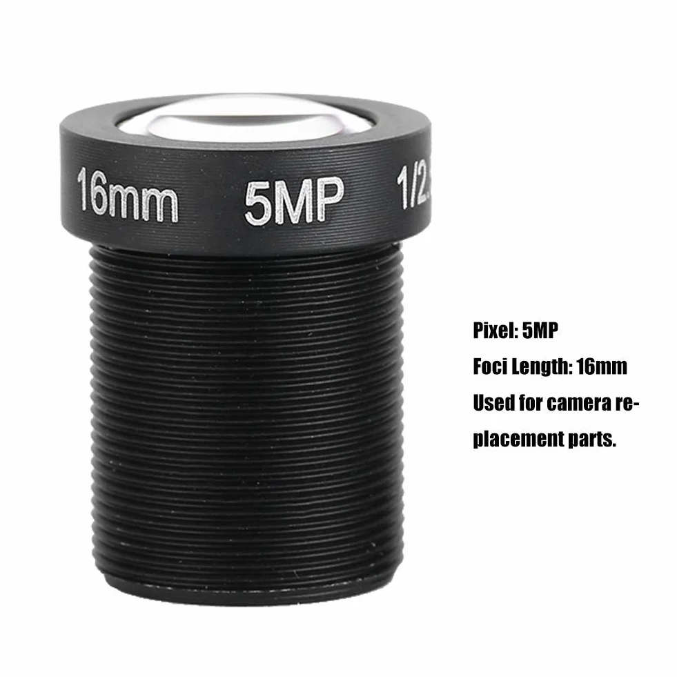 Objectif Caméra 16mm F/2.0 5MP HD Lentille M12 Ultra Grand Angle CCTV Surveillance