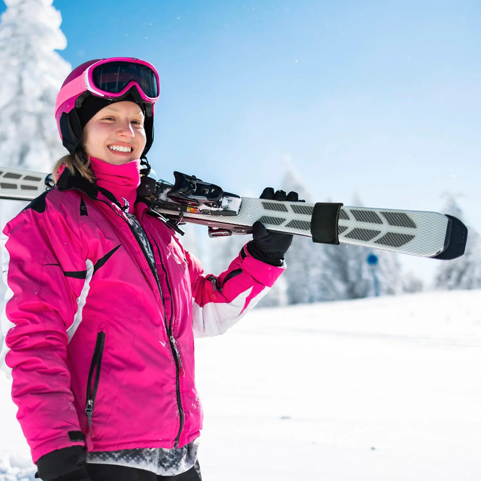 Sangles de Ski Réglables en Nylon pour Transport et Rangement