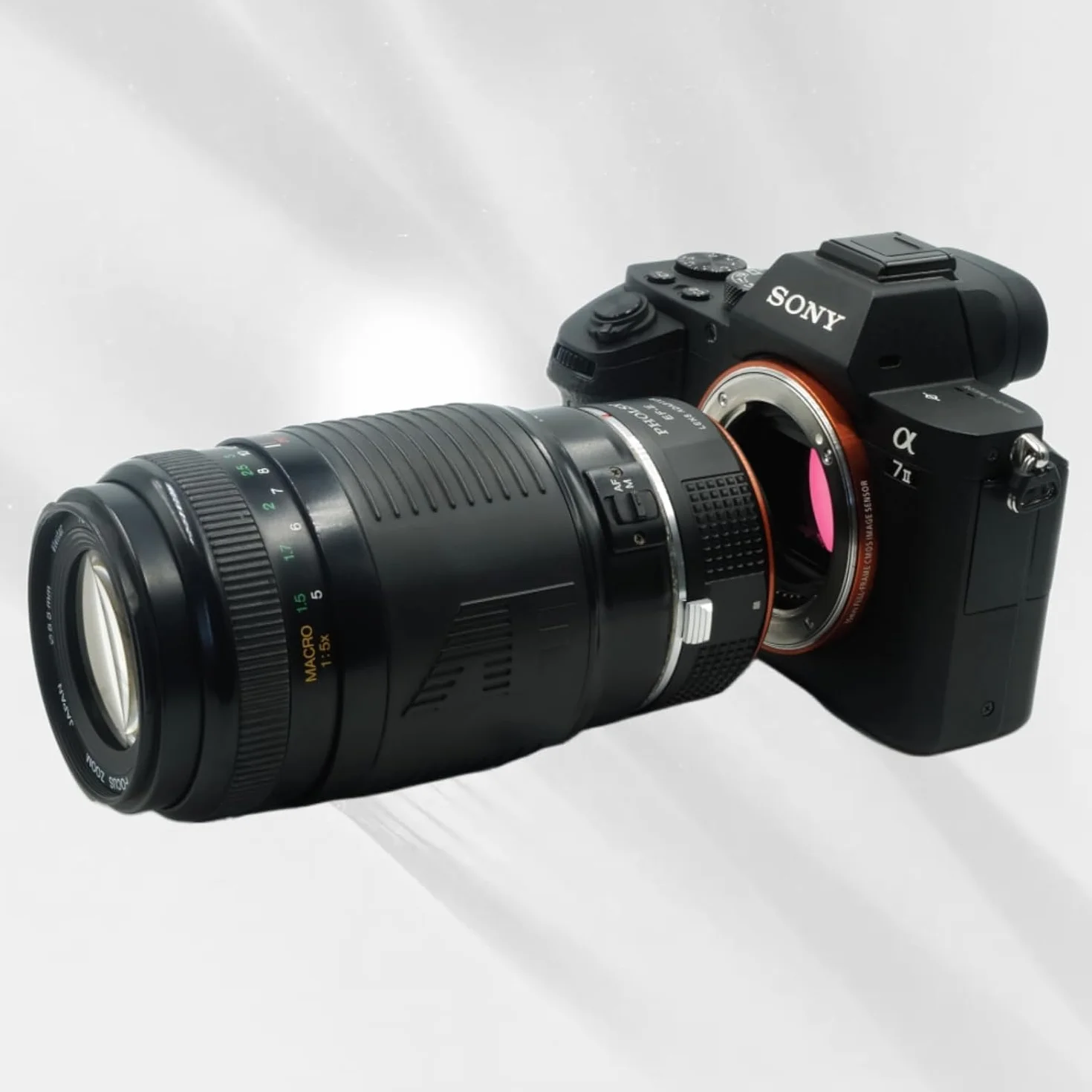 PHOLSY Manuelle Bague d'adaptation pour Objectifs: Compatible avec Les Objectifs Canon EF (EF-S) et Les Boîtiers Appareils Photo Sony E (NEX), EF vers E