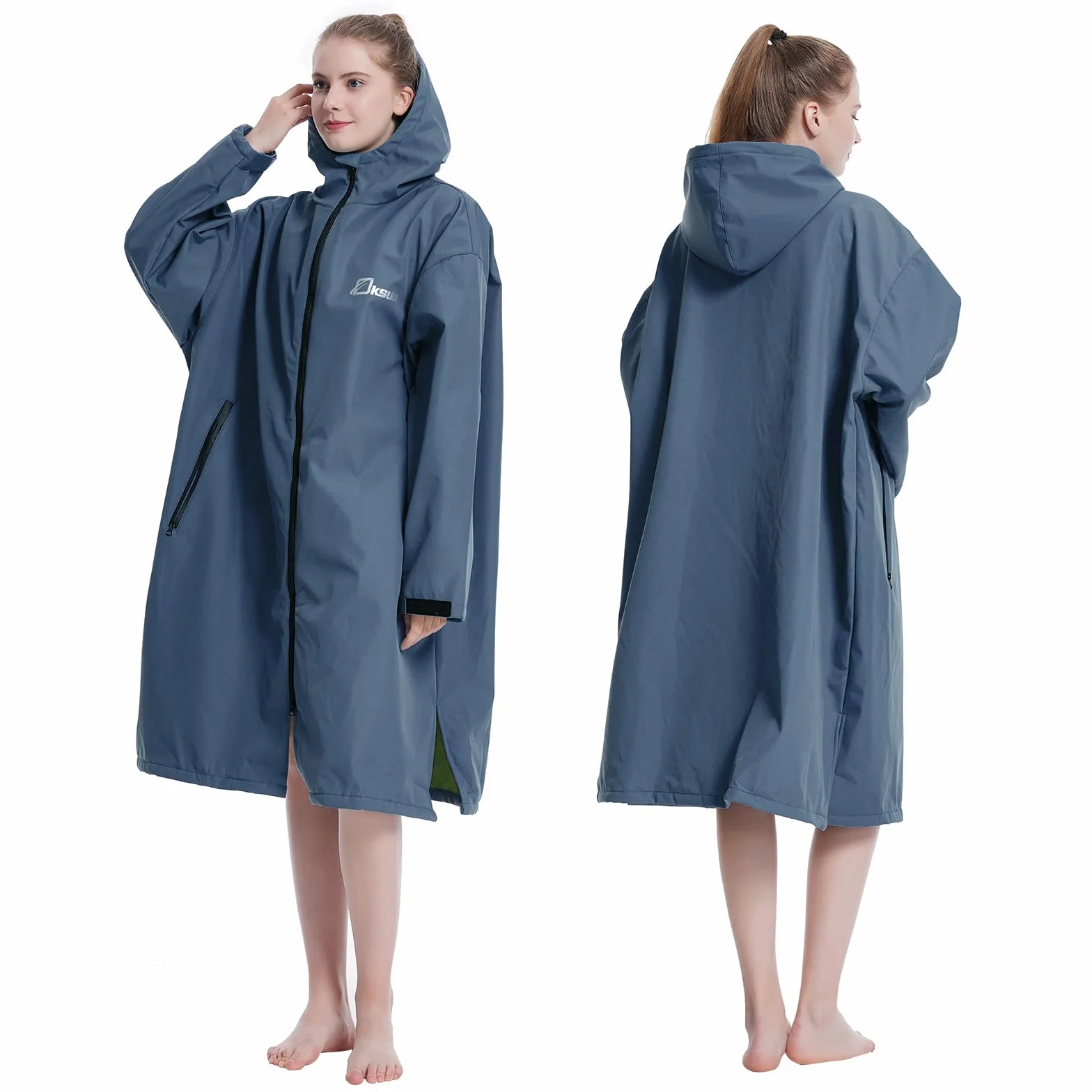 Oksun Waterproof Changing Robe for Adult Windproof Swimming Oversized Poncho Coat Beach Robe with Hooded