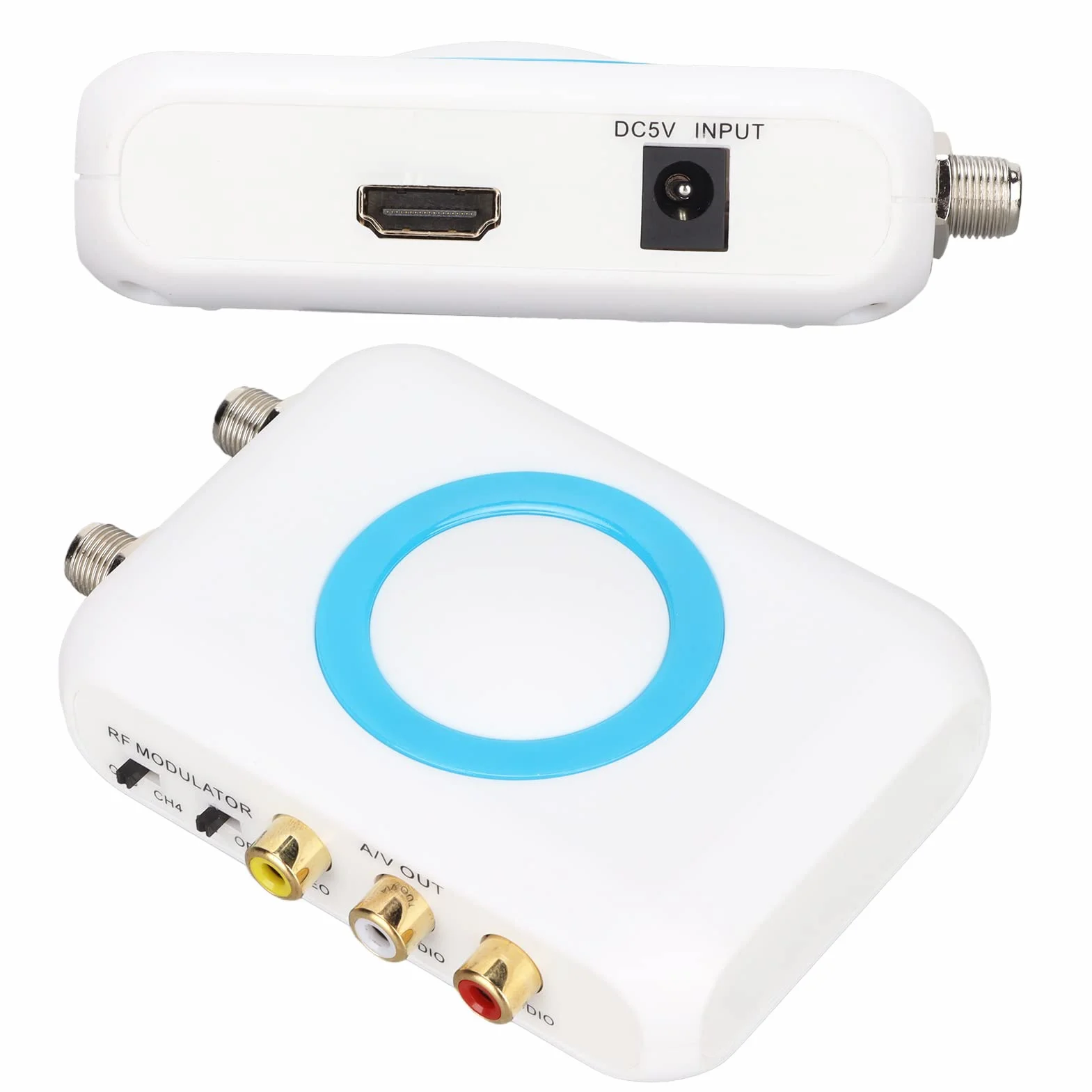 Dioche Adaptateur Coaxial vers HDMI Modulateur d'interface HD pour TV Hdm66 Support de Modulateur HD PAL/NTSC Format Sortie vers RF Modulateur pour TV