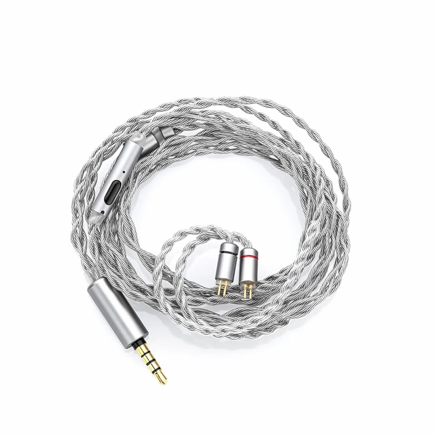 Moondrop MC2 Câble de mise à niveau pour microphone, 3,5 mm, 0,78 mm, 2 pôles, câble de mise à niveau pour casque