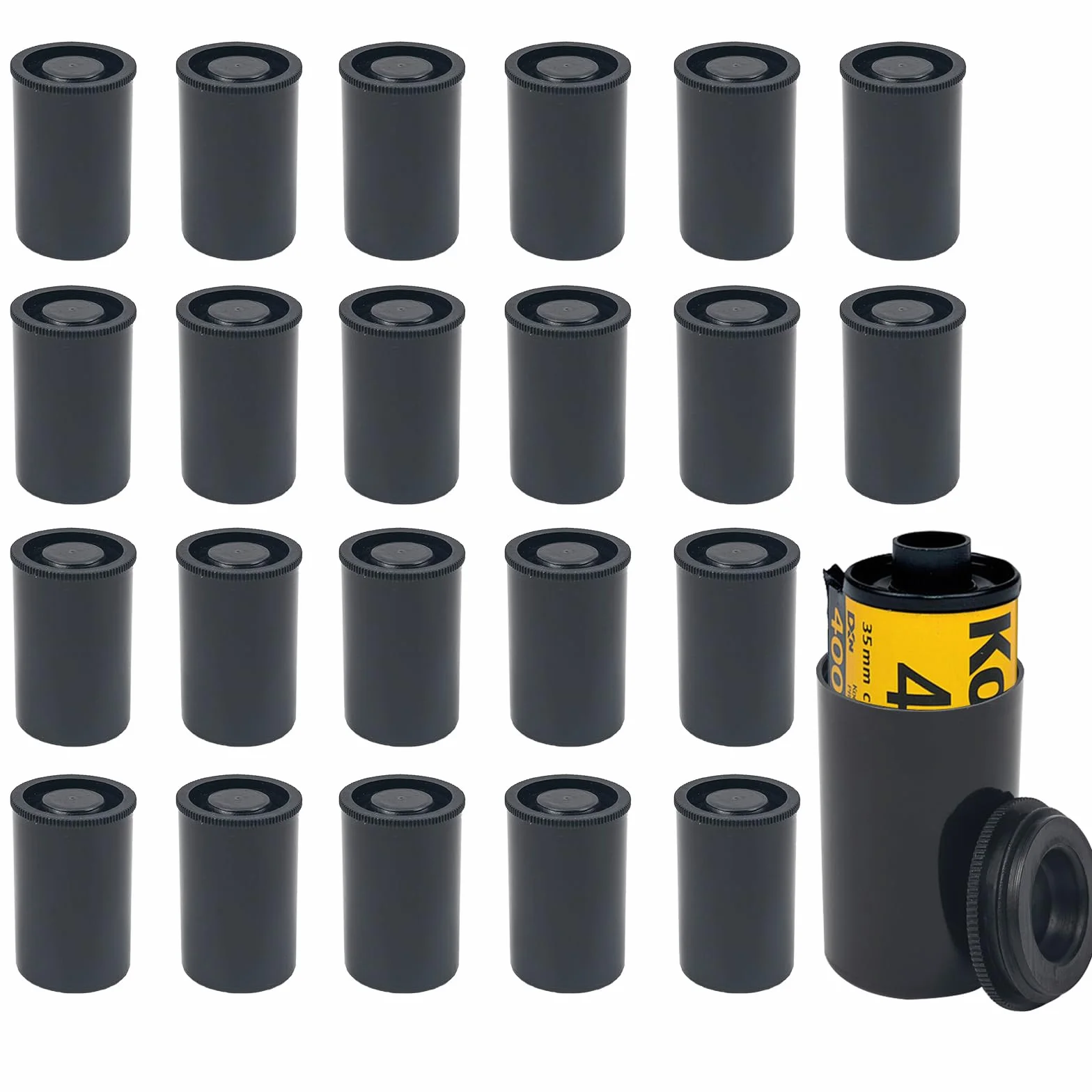Boîte en plastique de 30 boîtes de film noires avec couvercle, imperméable et non respirant, pour activités scientifiques