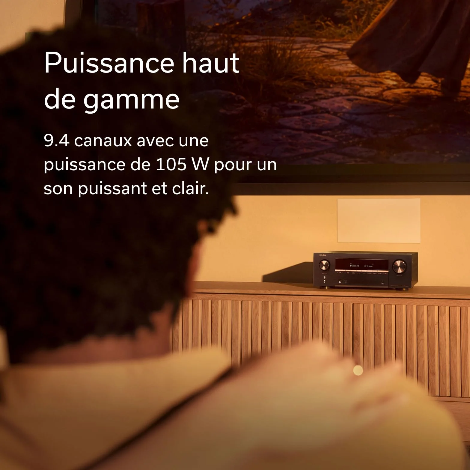 Denon AVC-X3900H Amplificateur Home Cinéma 9.4 Canaux 105W Dolby Atmos DTS:X Auro-3D IMAX Enhanced HDMI 8K HEOS Multiroom Noir