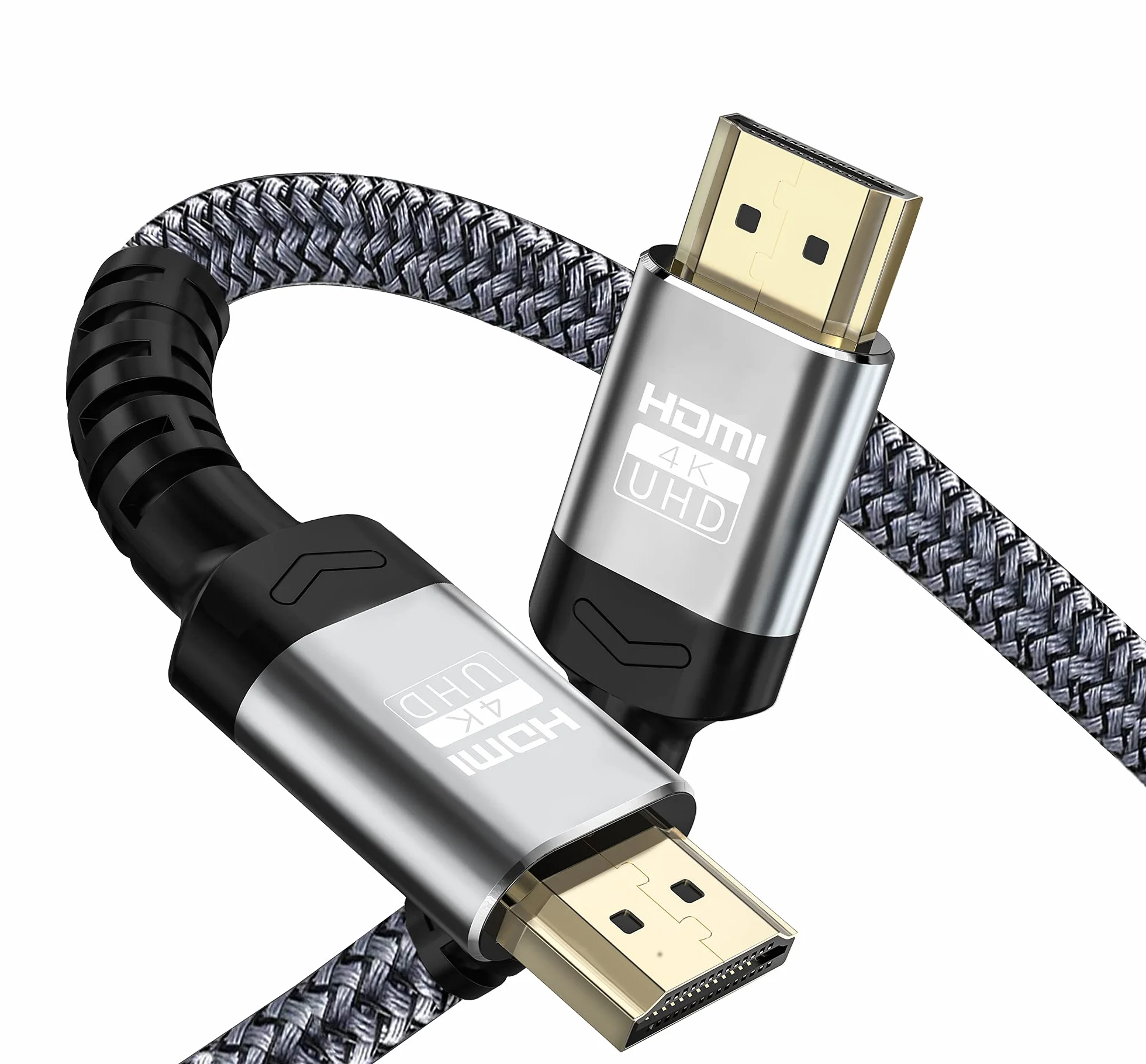 Câble HDMI 4K 5m HDMI 2.0 18 Gbps 4K@60Hz HDR ARC HDCP2.2 CEC Ethernet tressé pour UHD moniteur Xbox PS4 PS5