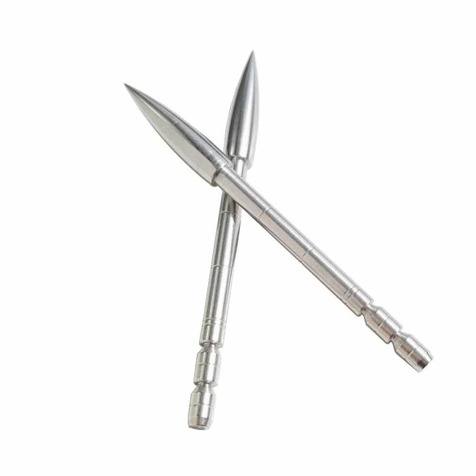 Pointe de flèche Tir à l'arc Broadhead Acier Inoxydable 12pcs ID 4.2mm