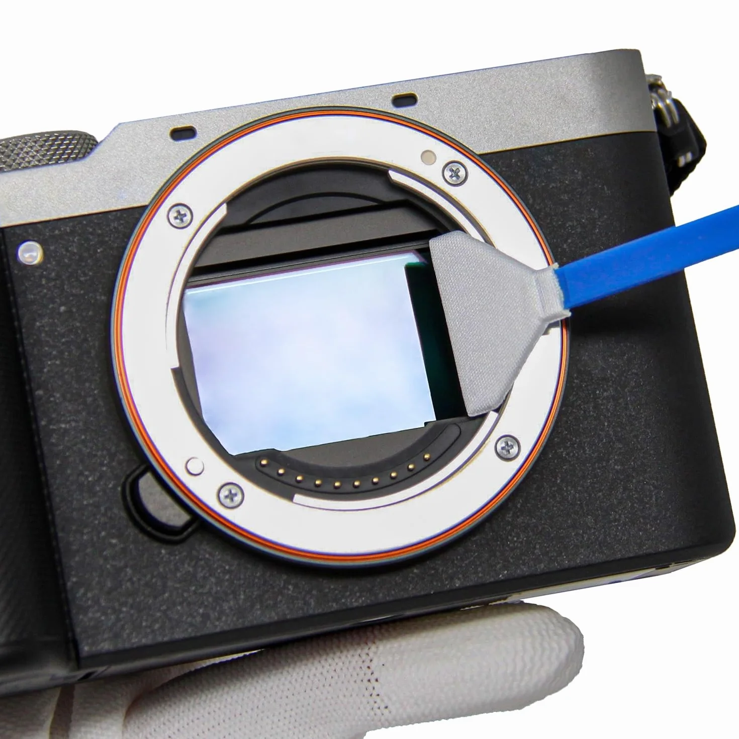 UES FFR24 Kit de Nettoyage Capteur Appareil Photo Plein Format (Hybride et Reflex) – 14 Bâtonnets (24 mm) & 15 ML Liquide Nettoyant – Élimine la Poussière (Compatible avec Canon, Sony, Nikon)