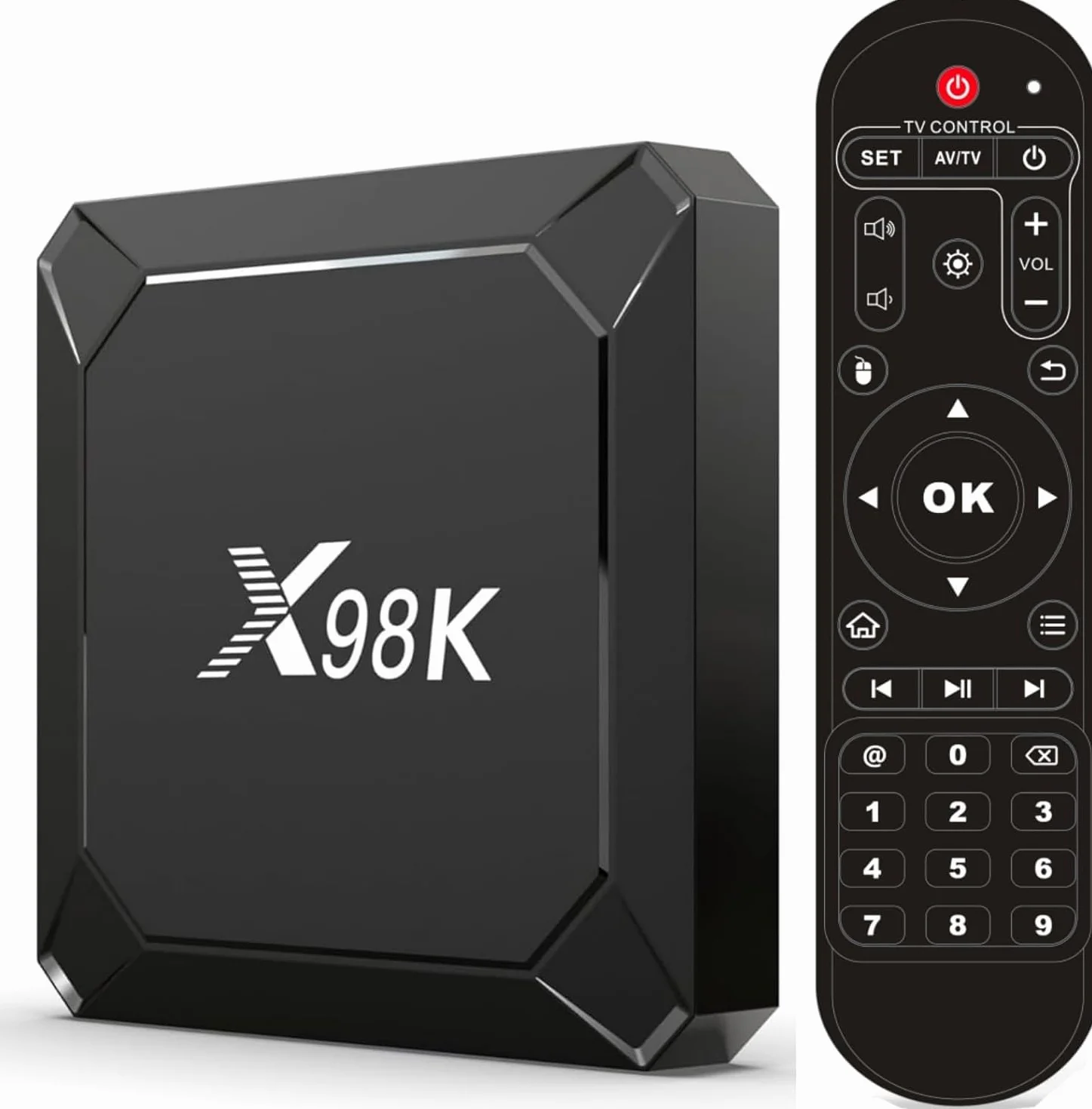 Boîtier TV Android 13.0 Android TV Box X98K 4GB RAM 32GB ROM RK3528A CPU Quad Core Arm Cortex A53 Android Box Support 2.4/5.0GHz WiFi6 BT5.X 4K 100M Ethernet USB 3.0/2.0 TV Box Android