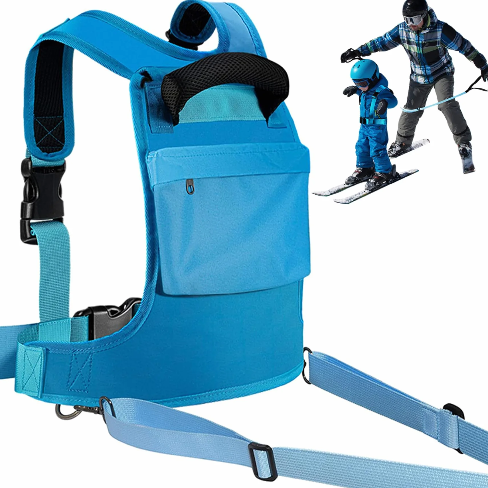Harnais de Ski Enfants avec Boucle d'épaule réglable et Poignée, Vitesse contrôle pour Snowboard 2-8 Ans