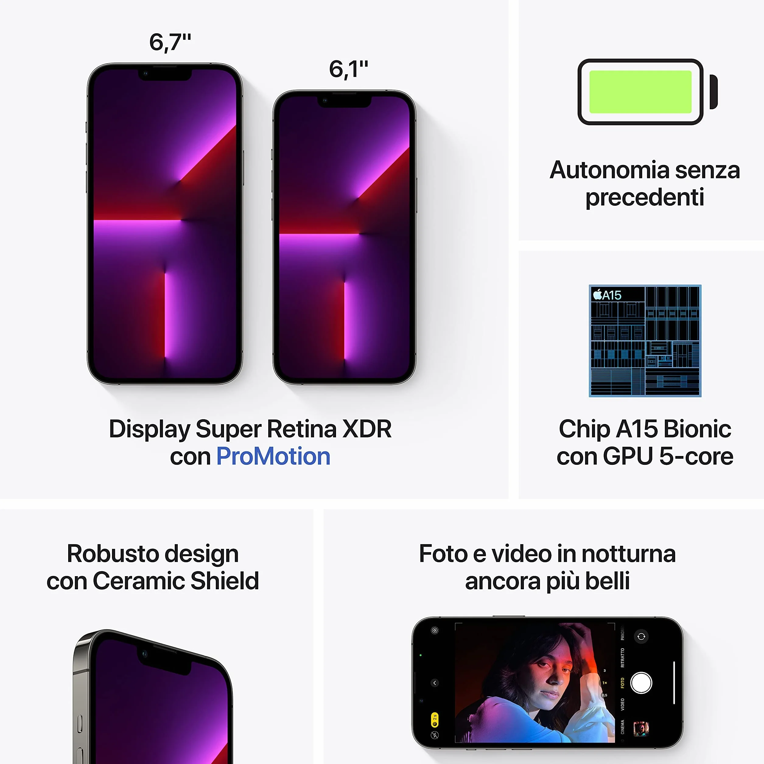 Apple iPhone 13 Pro 256 Go Graphite Reconditionné
