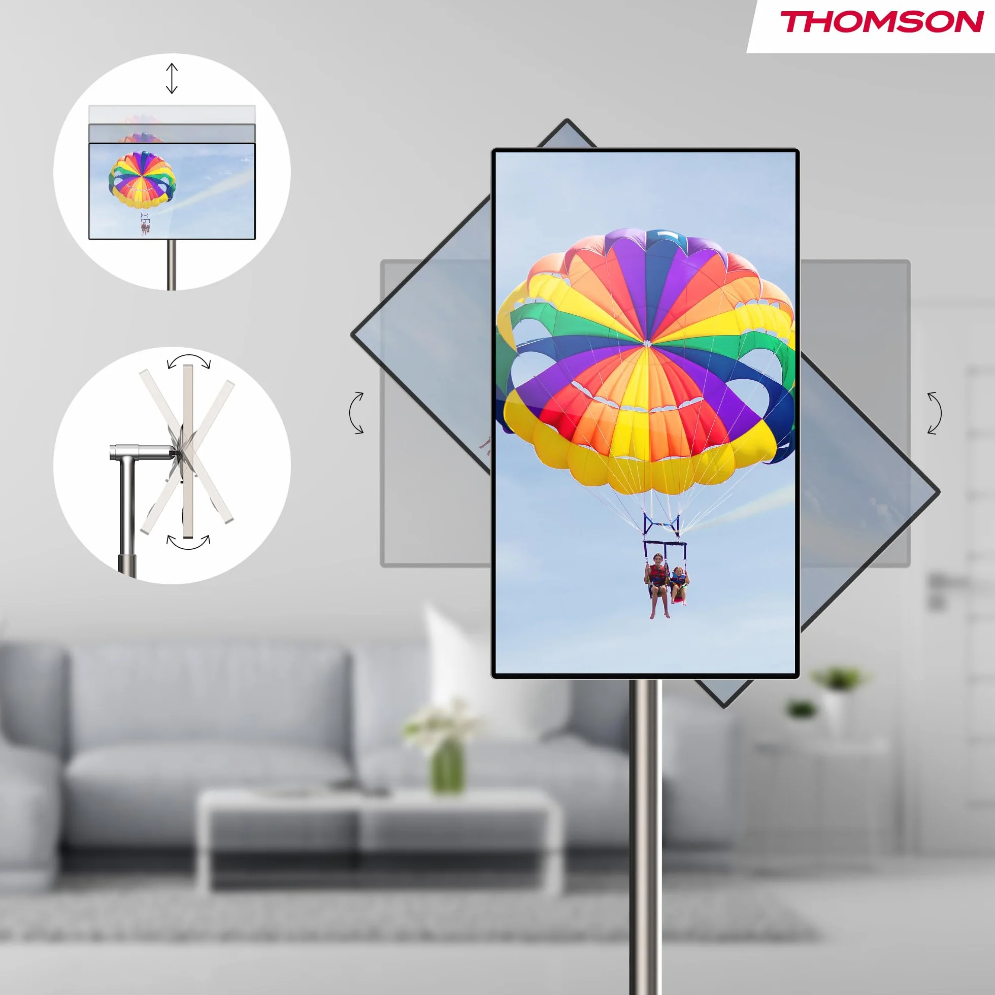 THOMSON Go Plus 32 Pouces (81 cm) Android Portable 4K UHD écran Tactile Wi-Fi 6 Bluetooth 5.1 Batterie 4h