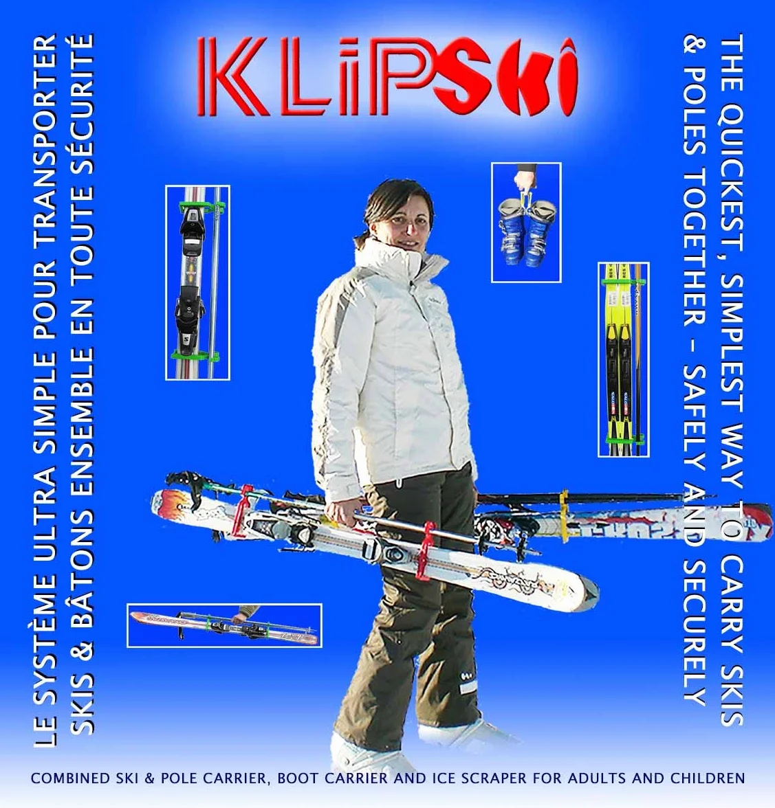 Système de porte skis et bâtons rapide et facile