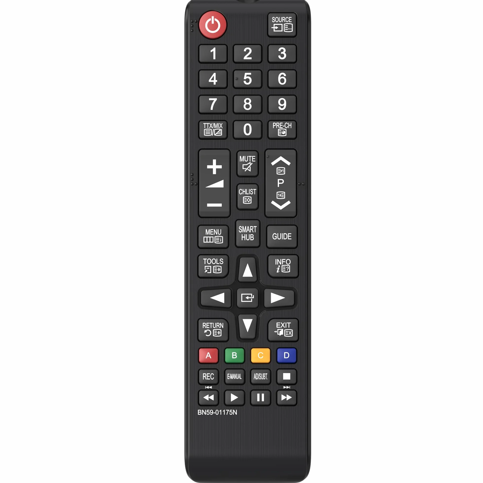 Télécommande pour Samsung TV Universelle - Compatible Uniquement avec Toutes Les Téléviseurs Samsung (Noir)
