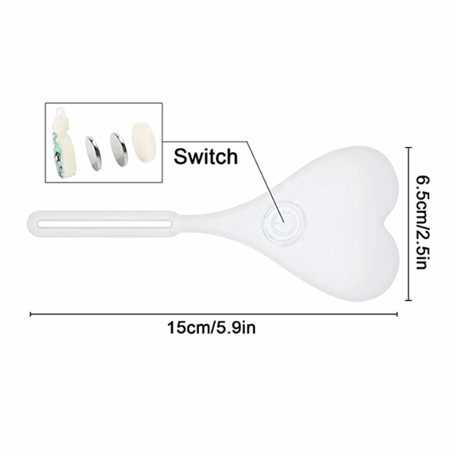 Hankaw Heart-Shaped Lumière Silicone Boules Feu Arrière LED Vélo Étanche