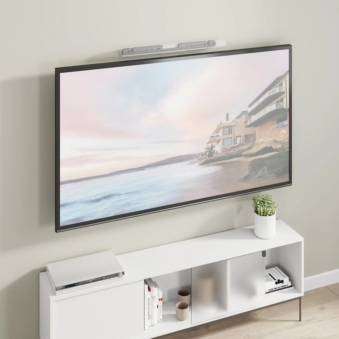 My Wall Support Mural pour Barre de Son Sonos® Arc Ultra HS29L – Design Fin, Amortissement Anti-Vibrations, Montage Flexible au-Dessus et au-Dessous du téléviseur