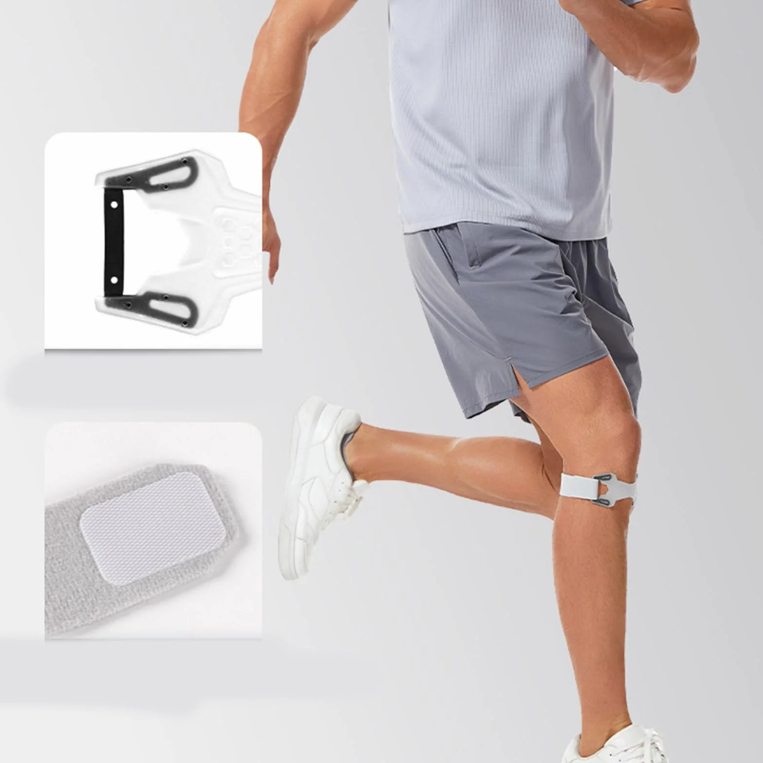Sangle de tendon rotulienne en silicone flexible pour course à pied et basket-ball
