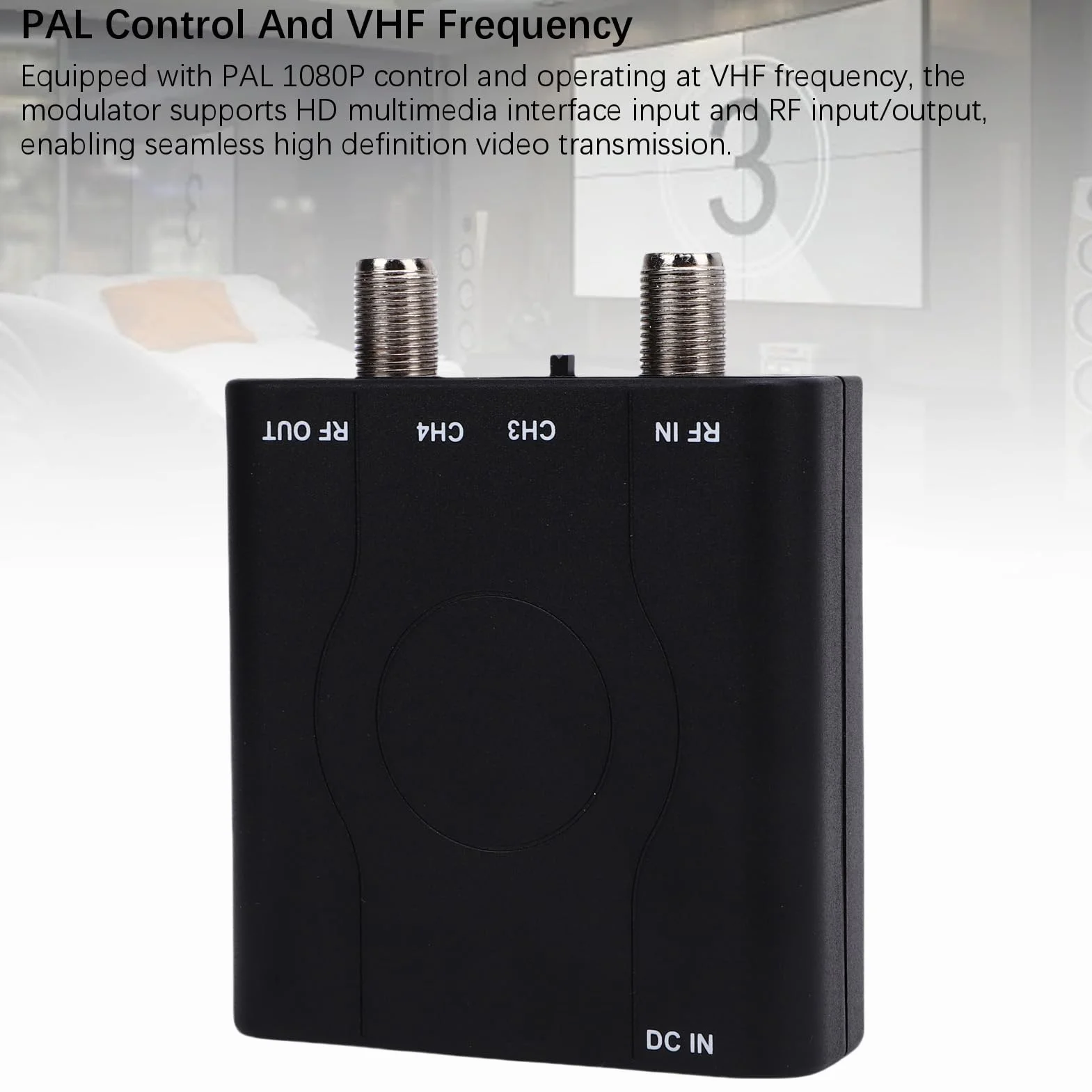 PUSOKEI Modulateur HDMI vers RF HDM61, Adaptateur Convertisseur HDMI Coaxial PAL 1080P NTSC