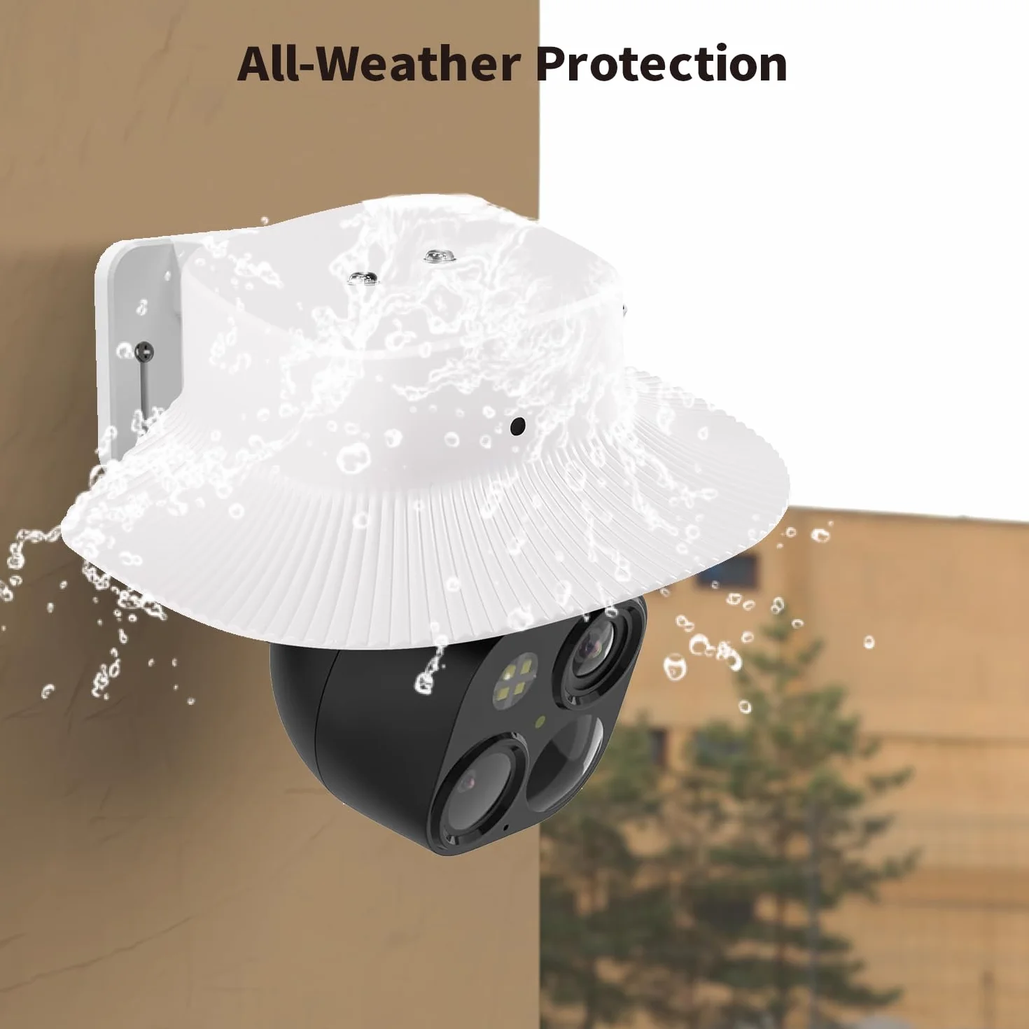 Lonnky Housse de protection contre la pluie pour appareil photo eufy SoloCam S340 - Résistante aux intempéries - Protection solaire pour caméra extérieure - Protège contre la pluie, les rayons UV et