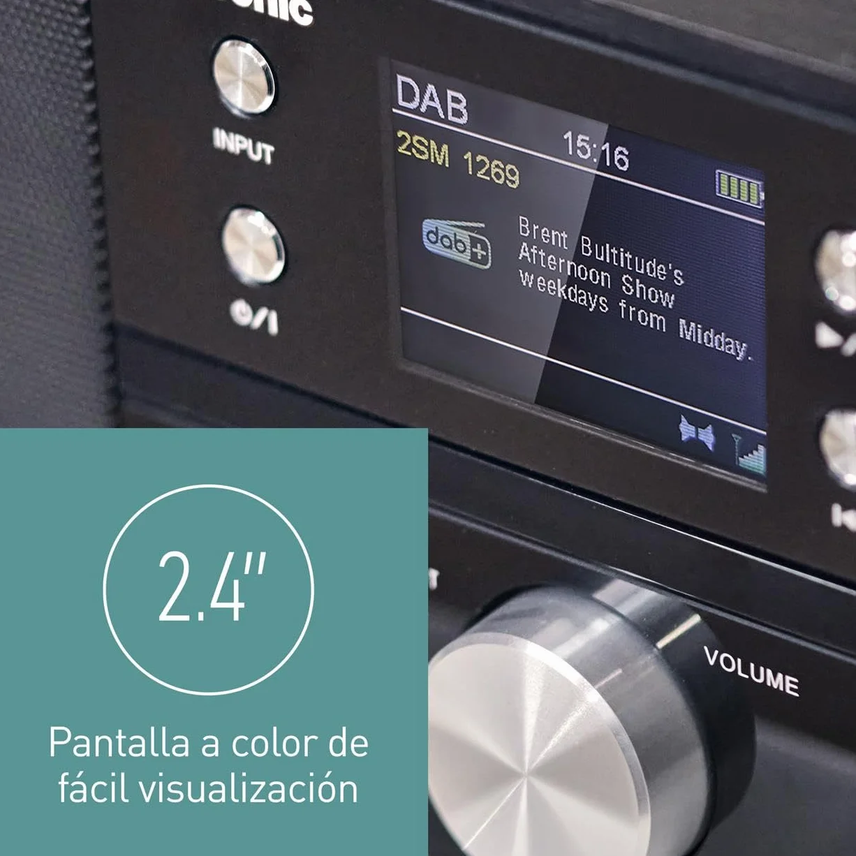 Panasonic SC-DM202EG-K Microchaîne Hi-Fi Compacte CD Radio DAB+/FM USB Bluetooth 24W Noir
